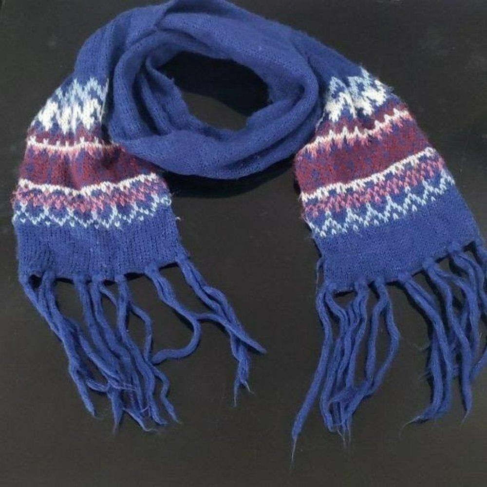 MERVYNS Vintage‎ acrylic Argyle Striped Scarf